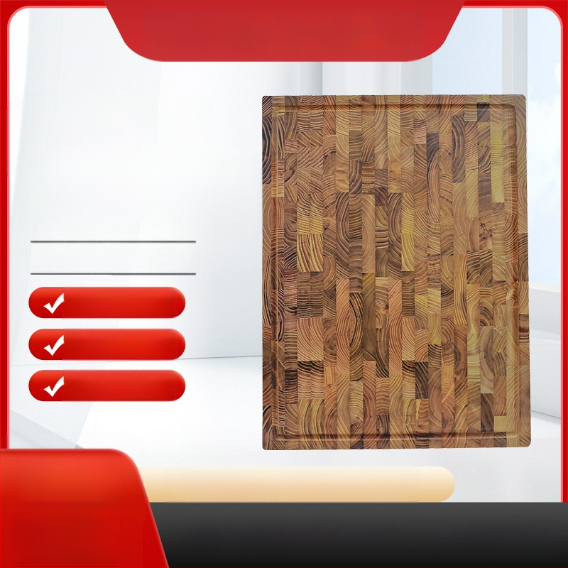 Gamyklinė didmeninė prekyba didelėmis storomis tikmedžio pjaustymo lentomis su nutekėjimo funkcija virtuvėje.