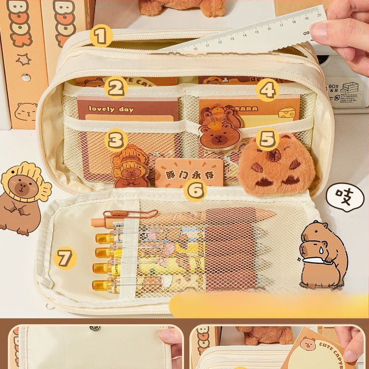 Uus Capibala pinal tüdrukutele algkooliõpilastele, uhke klapiga suure mahutavusega pinal poistele