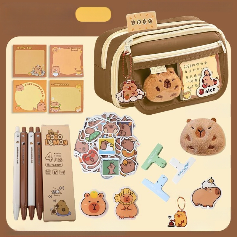 Uus Capibala pinal tüdrukutele algkooliõpilastele, uhke klapiga suure mahutavusega pinal poistele