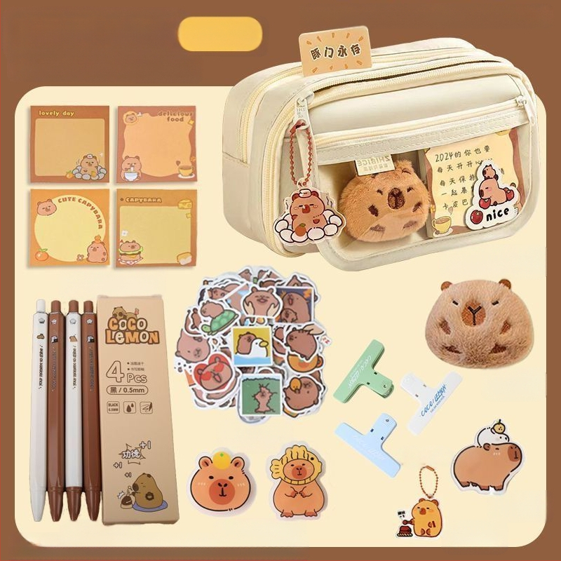 Uus Capibala pinal tüdrukutele algkooliõpilastele, uhke klapiga suure mahutavusega pinal poistele