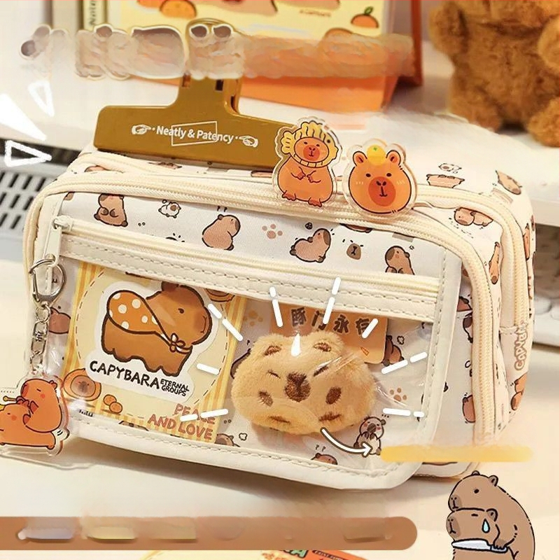 Uus Capibala pinal tüdrukutele algkooliõpilastele, uhke klapiga suure mahutavusega pinal poistele