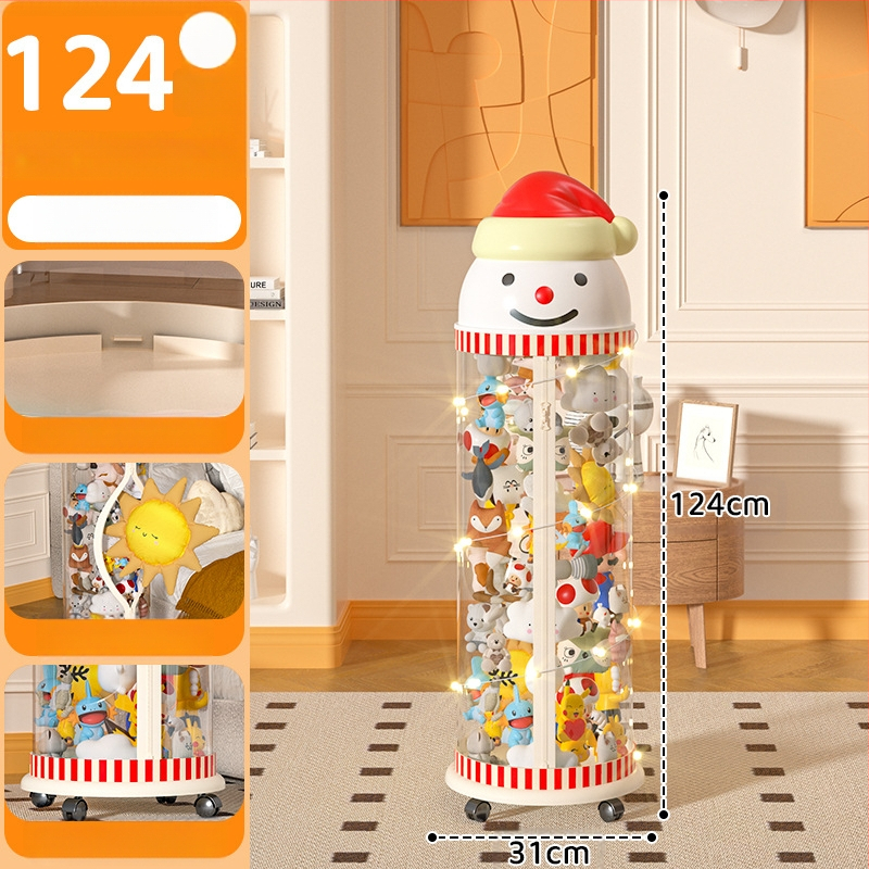 Užtrauktuku užsegama didelės talpos lėlių laikymo statinė vaikams, pliušinis žaislas, permatomas krepšelis, lėlių laikymo statinė