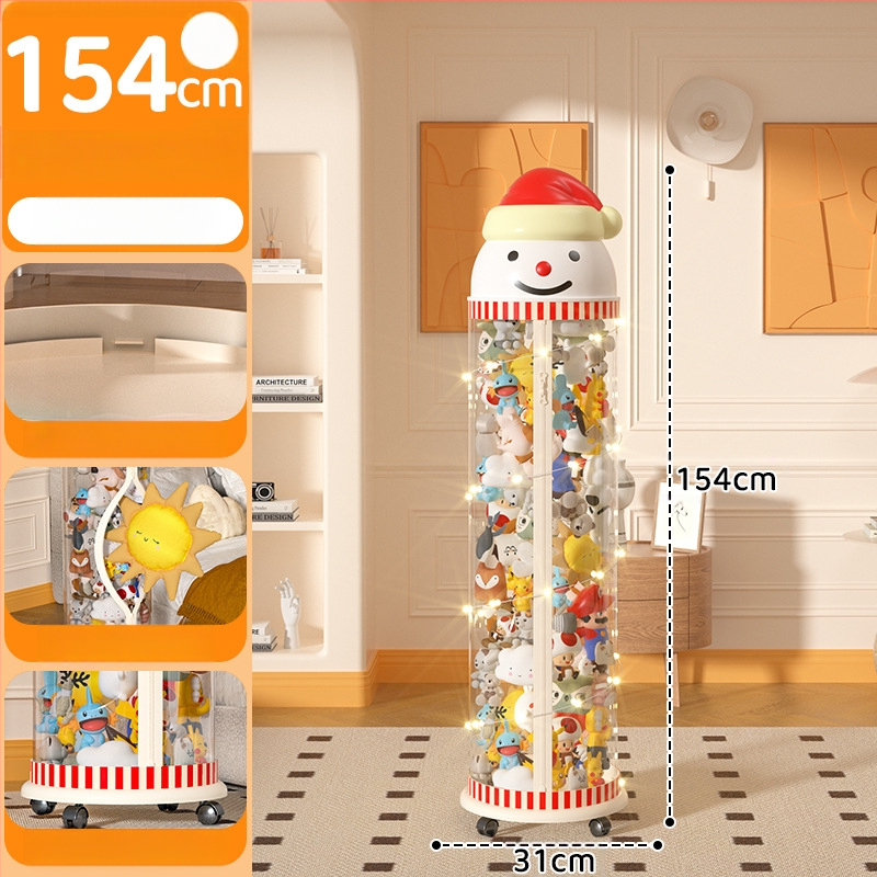 Užtrauktuku užsegama didelės talpos lėlių laikymo statinė vaikams, pliušinis žaislas, permatomas krepšelis, lėlių laikymo statinė