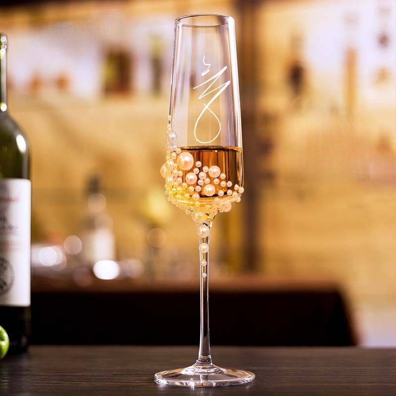Piiriülene pärlmutterstiilis šampanjaklaas, luksuslik röstsaiaklaas, Instagrami stiilis kõrge väärtusega veiniklaas, majapidamiskokteiliklaas