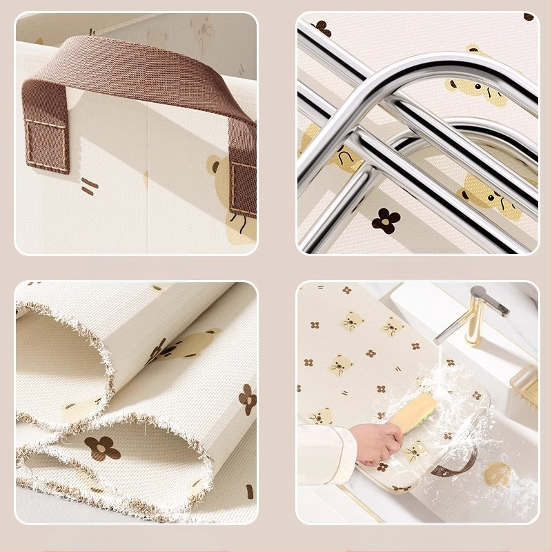 Szövetből készült aranyos medve acélvázas tárolódoboz háztartási ruhásszekrény fiókos típusú összecsukható szervező dobozos ruhák tárolódoboz