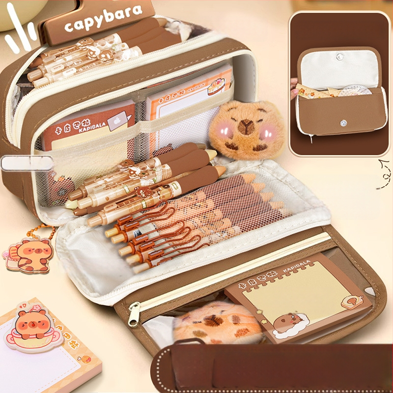 Калъф за моливи Capi Bar за жени с висока стойност Yan, голям капацитет, чанта за канцеларски материали за начално училище, чанта за моливи за деца в гимназията и момчета