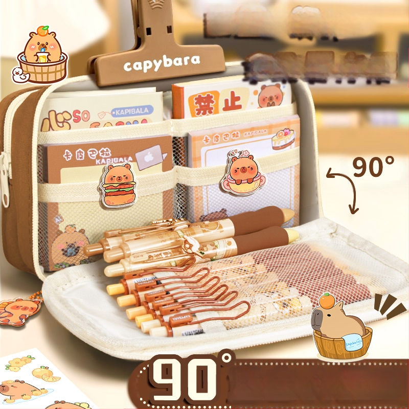 Калъф за моливи Capi Bar за жени с висока стойност Yan, голям капацитет, чанта за канцеларски материали за начално училище, чанта за моливи за деца в гимназията и момчета