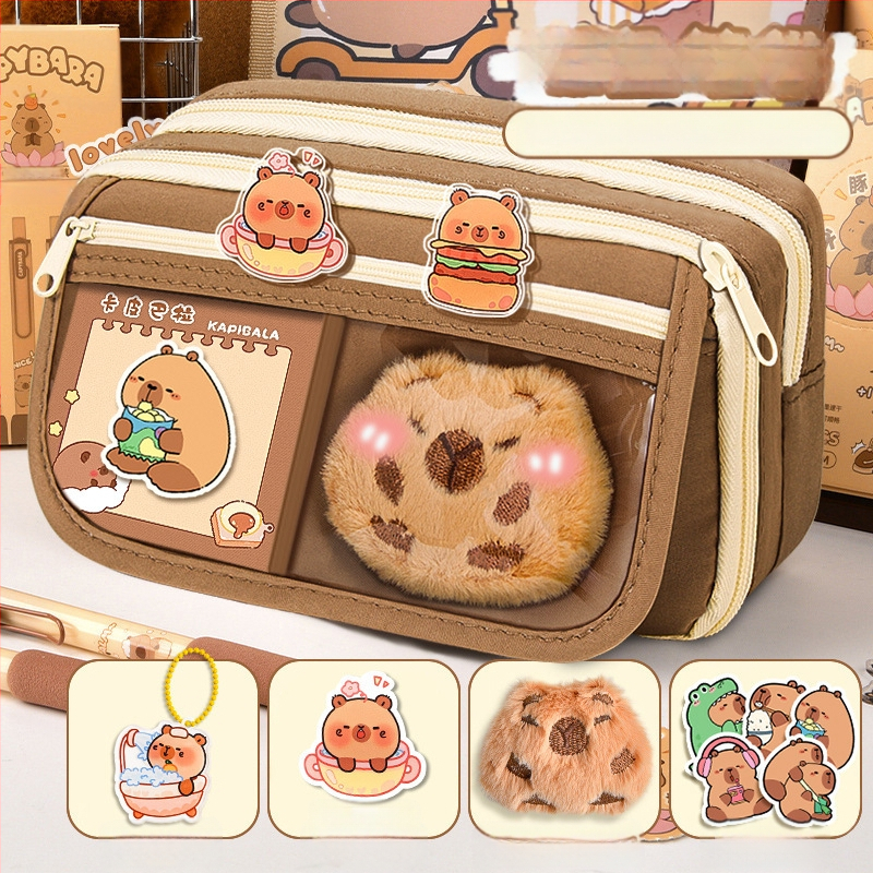 Калъф за моливи Capi Bar за жени с висока стойност Yan, голям капацитет, чанта за канцеларски материали за начално училище, чанта за моливи за деца в гимназията и момчета