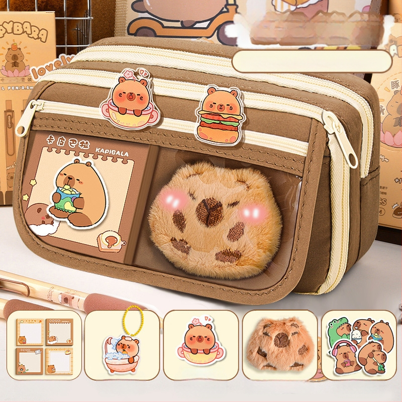 Калъф за моливи Capi Bar за жени с висока стойност Yan, голям капацитет, чанта за канцеларски материали за начално училище, чанта за моливи за деца в гимназията и момчета