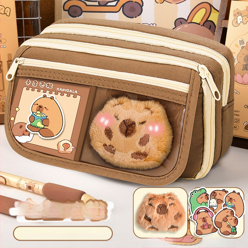 Калъф за моливи Capi Bar за жени с висока стойност Yan, голям капацитет, чанта за канцеларски материали за начално училище, чанта за моливи за деца в гимназията и момчета