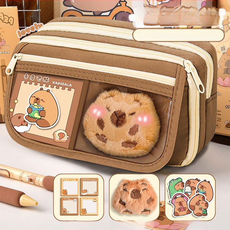 Калъф за моливи Capi Bar за жени с висока стойност Yan, голям капацитет, чанта за канцеларски материали за начално училище, чанта за моливи за деца в гимназията и момчета