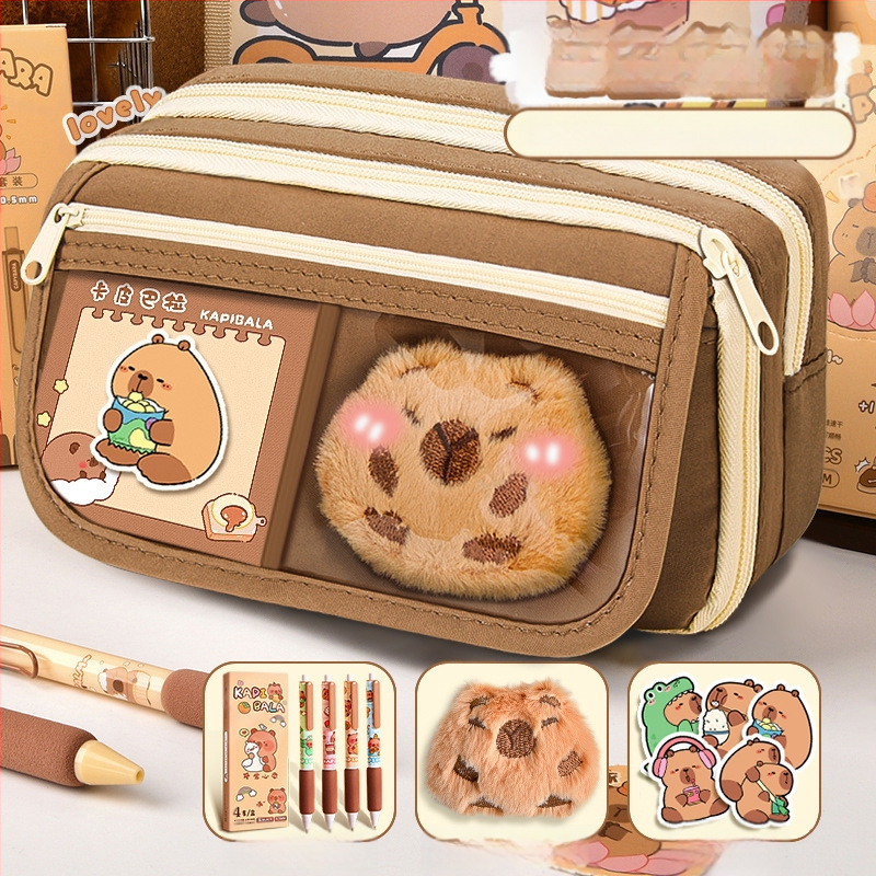 Калъф за моливи Capi Bar за жени с висока стойност Yan, голям капацитет, чанта за канцеларски материали за начално училище, чанта за моливи за деца в гимназията и момчета