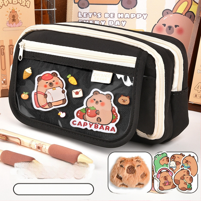 Калъф за моливи Capi Bar за жени с висока стойност Yan, голям капацитет, чанта за канцеларски материали за начално училище, чанта за моливи за деца в гимназията и момчета