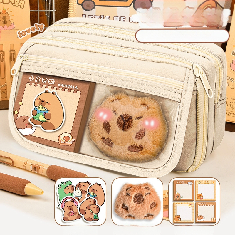 Калъф за моливи Capi Bar за жени с висока стойност Yan, голям капацитет, чанта за канцеларски материали за начално училище, чанта за моливи за деца в гимназията и момчета