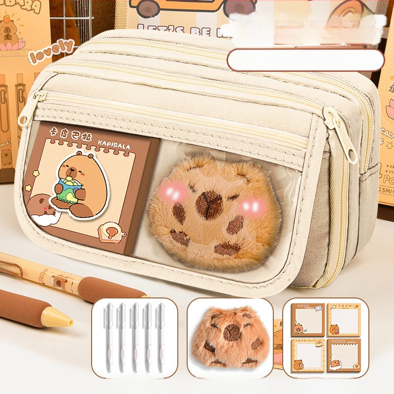 Калъф за моливи Capi Bar за жени с висока стойност Yan, голям капацитет, чанта за канцеларски материали за начално училище, чанта за моливи за деца в гимназията и момчета