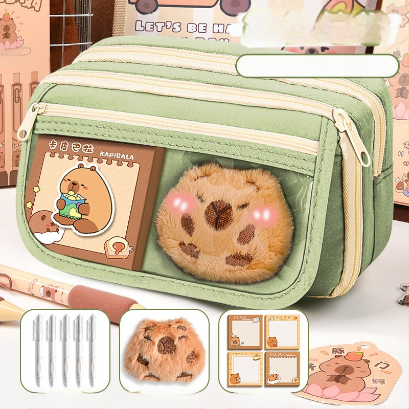 Калъф за моливи Capi Bar за жени с висока стойност Yan, голям капацитет, чанта за канцеларски материали за начално училище, чанта за моливи за деца в гимназията и момчета