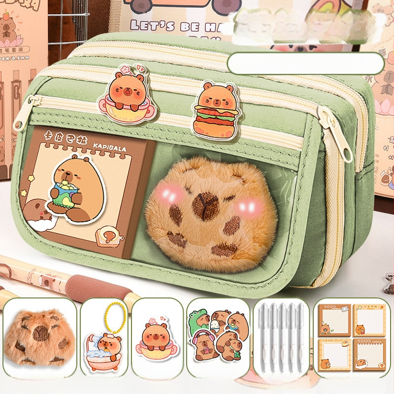 Калъф за моливи Capi Bar за жени с висока стойност Yan, голям капацитет, чанта за канцеларски материали за начално училище, чанта за моливи за деца в гимназията и момчета