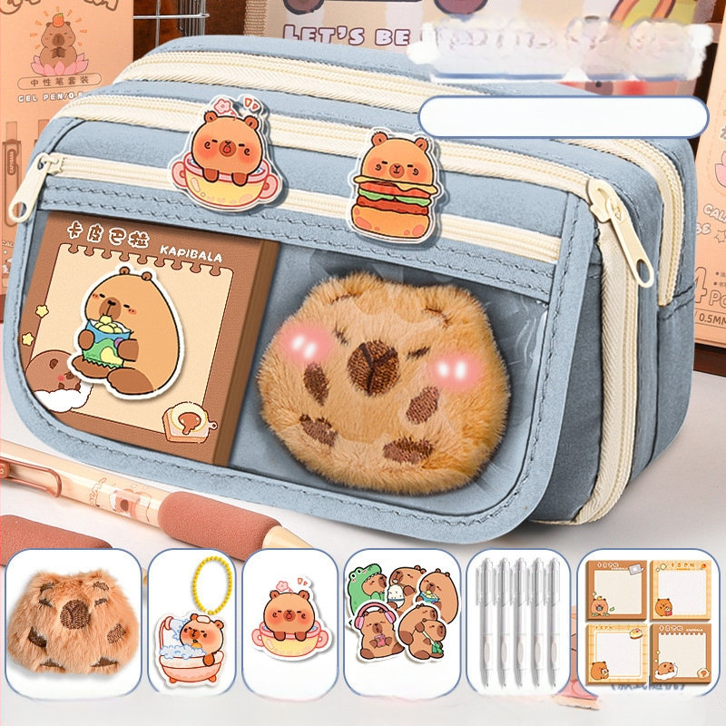 Калъф за моливи Capi Bar за жени с висока стойност Yan, голям капацитет, чанта за канцеларски материали за начално училище, чанта за моливи за деца в гимназията и момчета