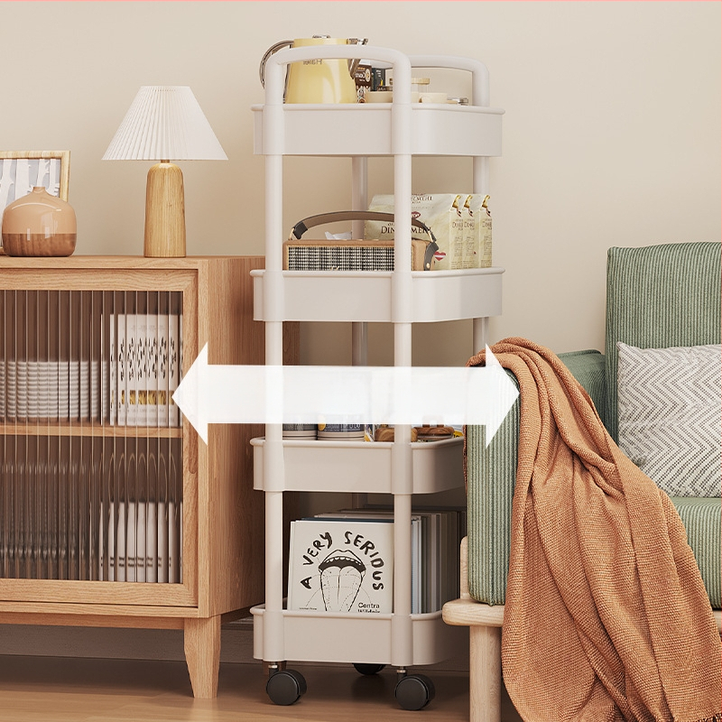 Kosártartó állvány Padlón álló konyhai fürdőszobai mobil uzsonnás állvány fürdőszobai többrétegű hálószobai éjjeli tároló állvány