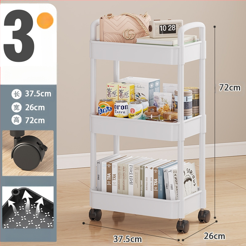 Kosártartó állvány Padlón álló konyhai fürdőszobai mobil uzsonnás állvány fürdőszobai többrétegű hálószobai éjjeli tároló állvány