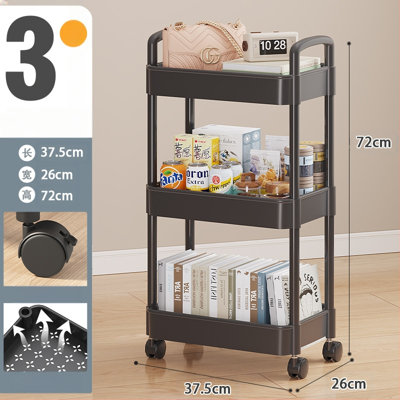 Kosártartó állvány Padlón álló konyhai fürdőszobai mobil uzsonnás állvány fürdőszobai többrétegű hálószobai éjjeli tároló állvány