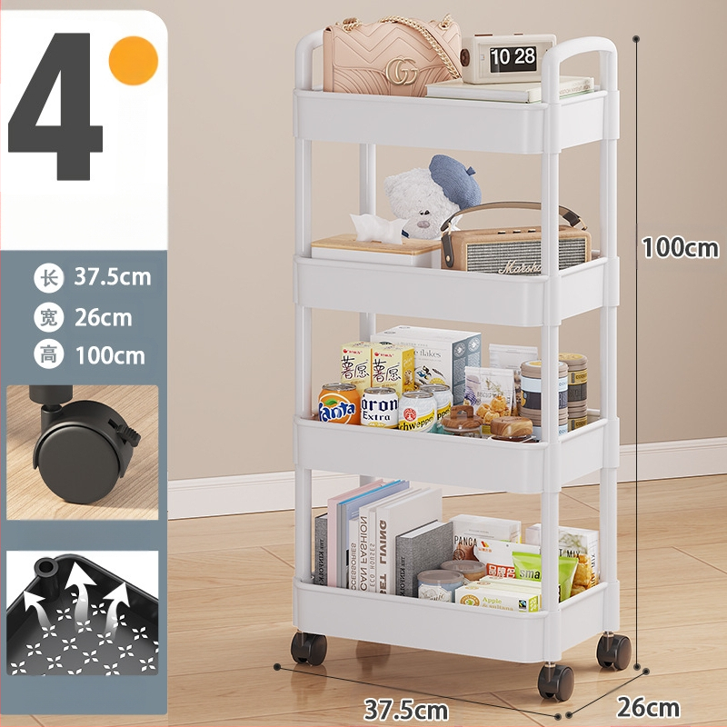 Kosártartó állvány Padlón álló konyhai fürdőszobai mobil uzsonnás állvány fürdőszobai többrétegű hálószobai éjjeli tároló állvány