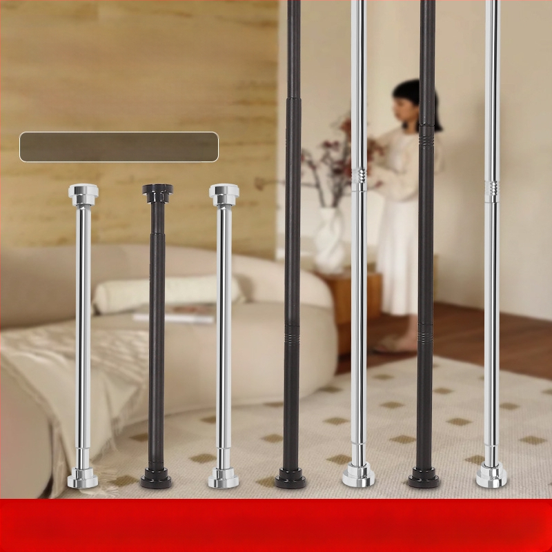 Piiriülene eksklusiivne teleskoopvarda, perforeerimata roostevabast terasest dušikardina varda, uksekardina varda, riiete kuivatusvarda, garderoobi kardinapuu ühendamiseks