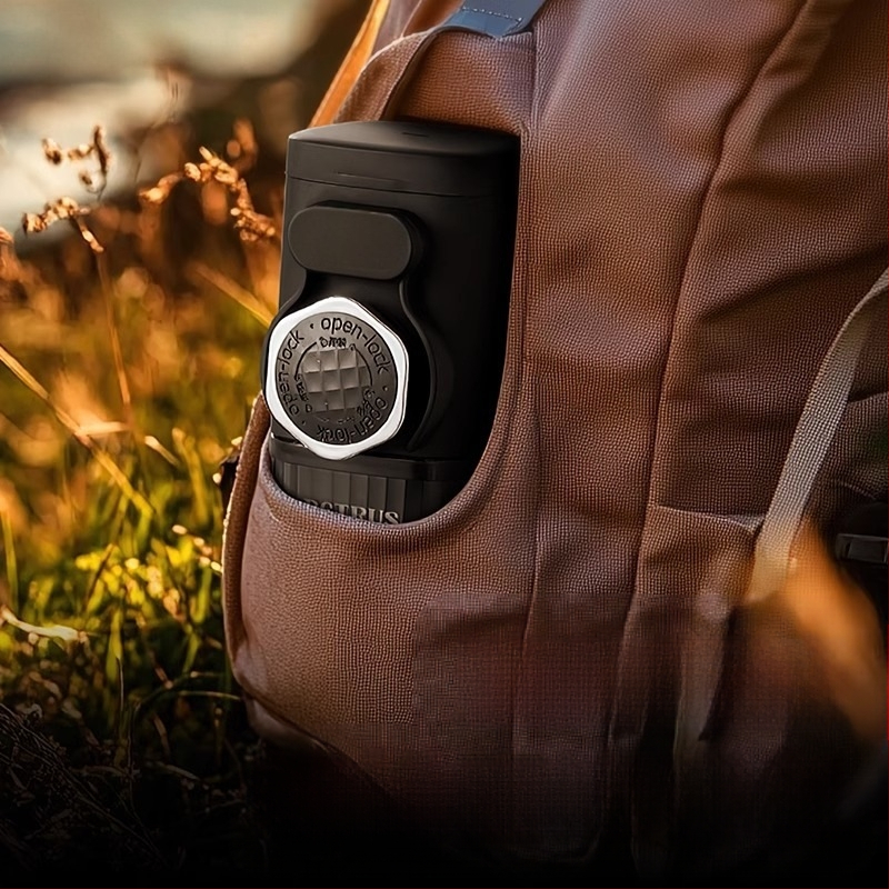 Rankomis presuotas kavos aparatas, pusiau automatinis, pneumatinis, nešiojamas, lauko kelionių kavos aparatas.