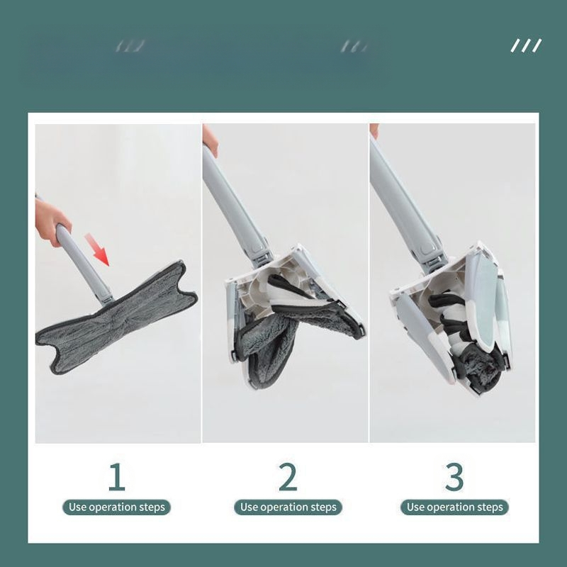 Liblikmopp käed-vabad majapidamispuhastus üheastmeline kuiv- ja märgpuhastus kaheotstarbeline laiskmopp põrandamopp õpilasele Xiliang