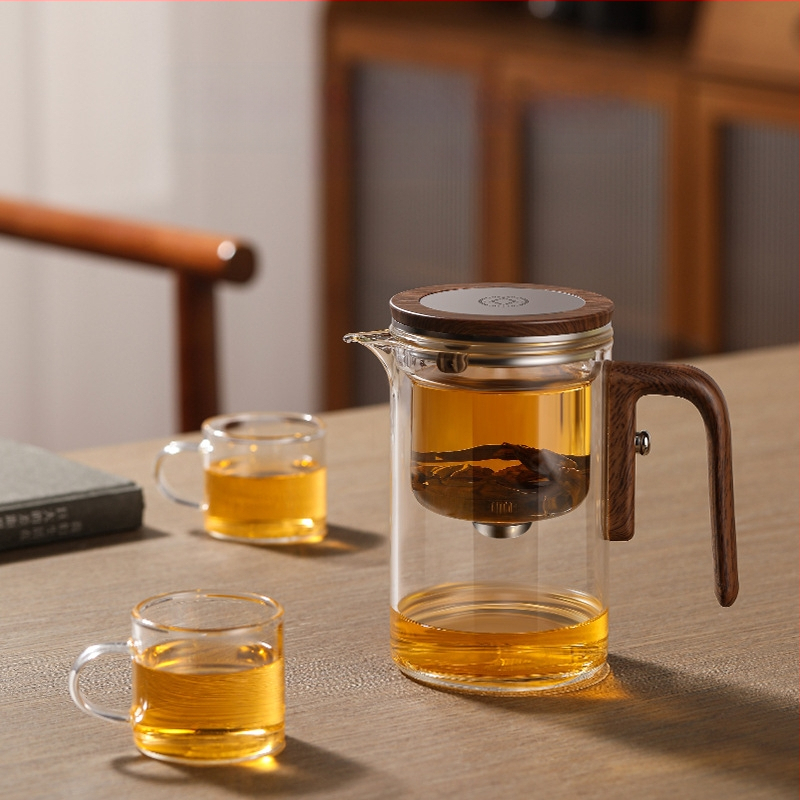 Arbatos kvadratinis strypas Nemokamas arbatinukas Tingų žmonių arbatos rinkinys Arbatos vandens atskyrimo puodelis Stiklinis vandens puodelis Plaukiojantis puodelis