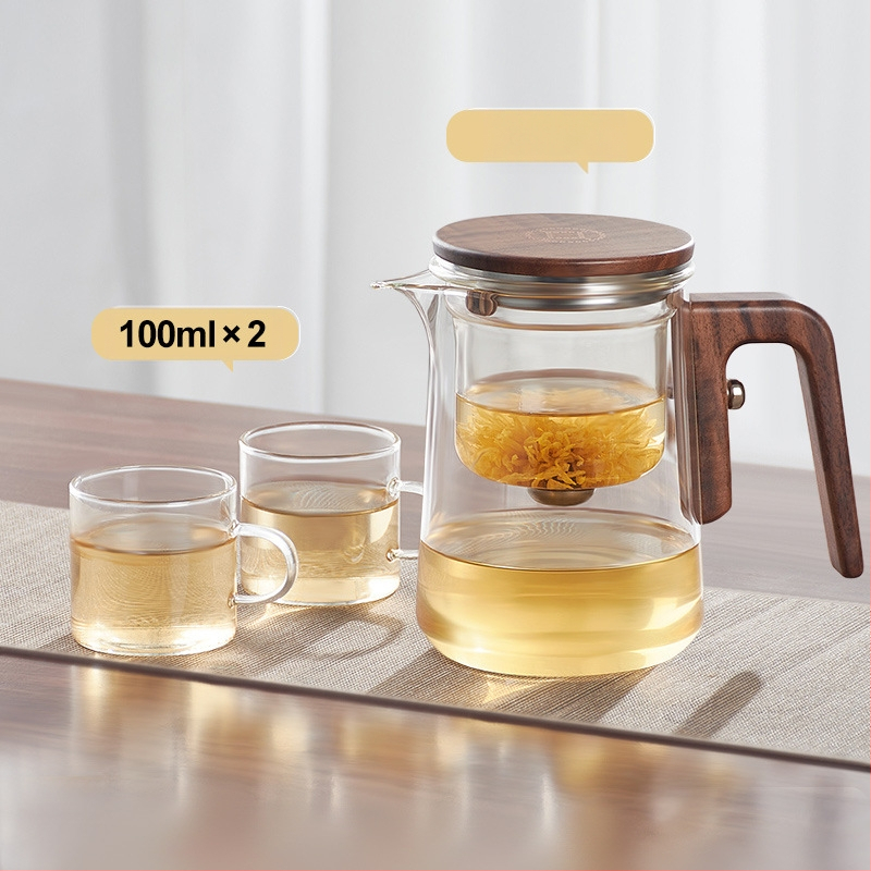 Arbatos kvadratinis strypas Nemokamas arbatinukas Tingų žmonių arbatos rinkinys Arbatos vandens atskyrimo puodelis Stiklinis vandens puodelis Plaukiojantis puodelis