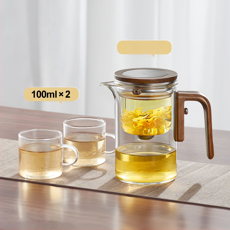 Arbatos kvadratinis strypas Nemokamas arbatinukas Tingų žmonių arbatos rinkinys Arbatos vandens atskyrimo puodelis Stiklinis vandens puodelis Plaukiojantis puodelis