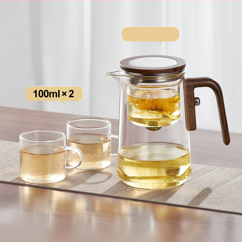 Arbatos kvadratinis strypas Nemokamas arbatinukas Tingų žmonių arbatos rinkinys Arbatos vandens atskyrimo puodelis Stiklinis vandens puodelis Plaukiojantis puodelis