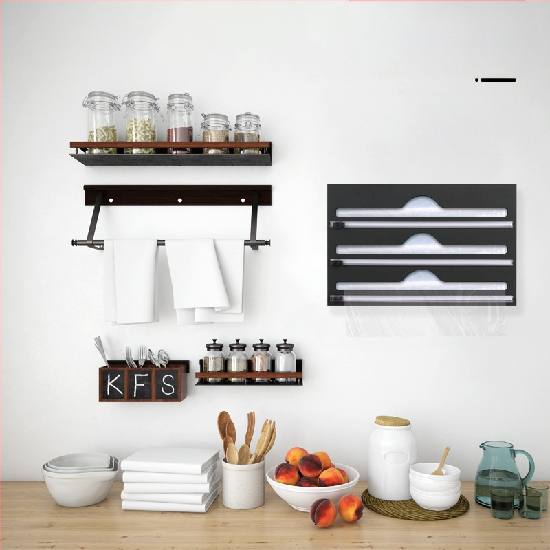 Akrilo plastikinės plėvelės laikymo dėžė, montuojama ant sienos, virtuvės savaime užsandarinantis maišelis, skaidrus maisto maišelių klasifikavimo laikymo dėžės pritaikymas