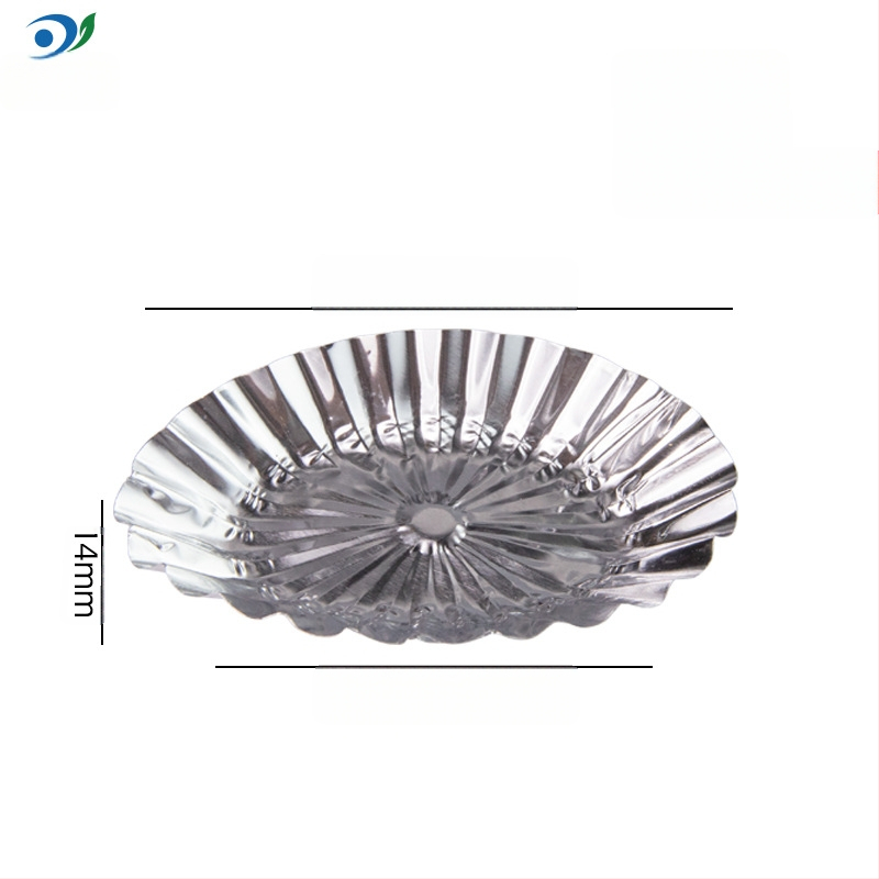 Chrizantema lempos dubuo tortas kiaušinių pyrago forma vienkartinė kepimo skardos folija aliuminio folijos puodelis ryžių pyragas ryžių pyragas desertas skardos folijos pagrindas