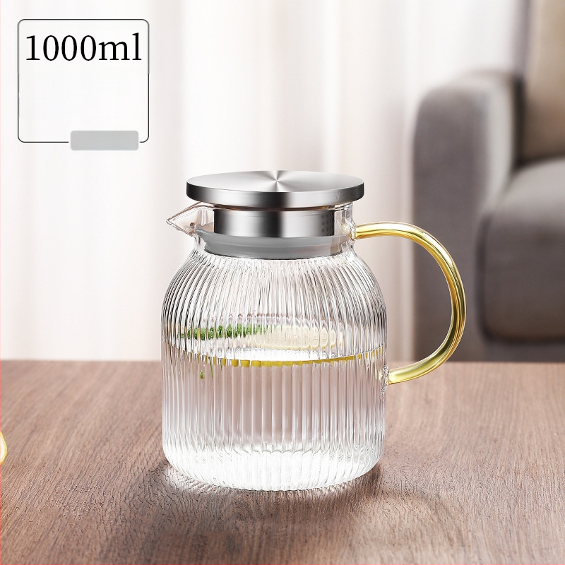 Šaltas virdulys su dideliu borosilikatinio stiklo kiekiu, vėsus virdulys, buitinis sutirštintas šaltas virdulys, atsparus aukštai temperatūrai ir karščiui, paprastas permatomas šaltas virdulys