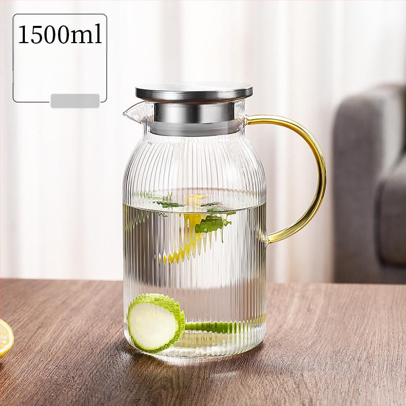 Šaltas virdulys su dideliu borosilikatinio stiklo kiekiu, vėsus virdulys, buitinis sutirštintas šaltas virdulys, atsparus aukštai temperatūrai ir karščiui, paprastas permatomas šaltas virdulys