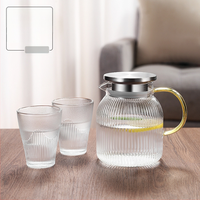 Šaltas virdulys su dideliu borosilikatinio stiklo kiekiu, vėsus virdulys, buitinis sutirštintas šaltas virdulys, atsparus aukštai temperatūrai ir karščiui, paprastas permatomas šaltas virdulys