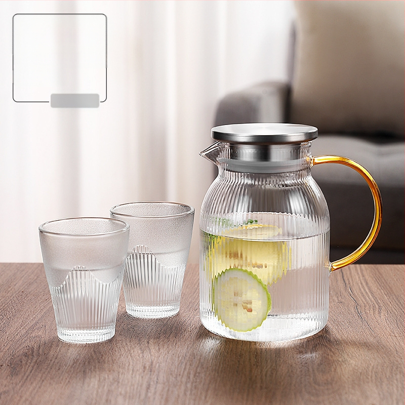 Šaltas virdulys su dideliu borosilikatinio stiklo kiekiu, vėsus virdulys, buitinis sutirštintas šaltas virdulys, atsparus aukštai temperatūrai ir karščiui, paprastas permatomas šaltas virdulys