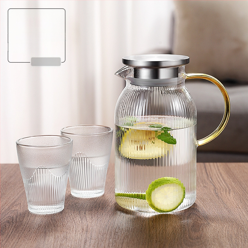 Šaltas virdulys su dideliu borosilikatinio stiklo kiekiu, vėsus virdulys, buitinis sutirštintas šaltas virdulys, atsparus aukštai temperatūrai ir karščiui, paprastas permatomas šaltas virdulys