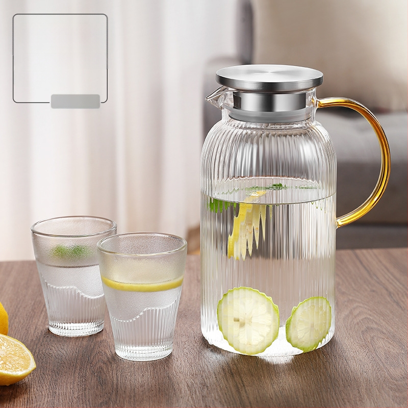 Šaltas virdulys su dideliu borosilikatinio stiklo kiekiu, vėsus virdulys, buitinis sutirštintas šaltas virdulys, atsparus aukštai temperatūrai ir karščiui, paprastas permatomas šaltas virdulys