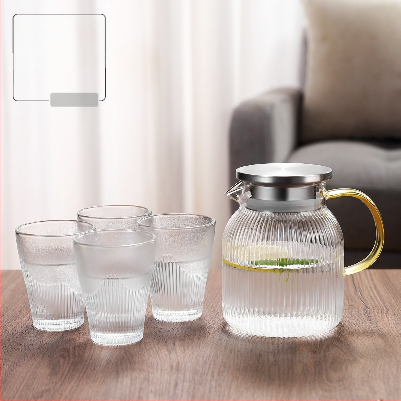 Šaltas virdulys su dideliu borosilikatinio stiklo kiekiu, vėsus virdulys, buitinis sutirštintas šaltas virdulys, atsparus aukštai temperatūrai ir karščiui, paprastas permatomas šaltas virdulys