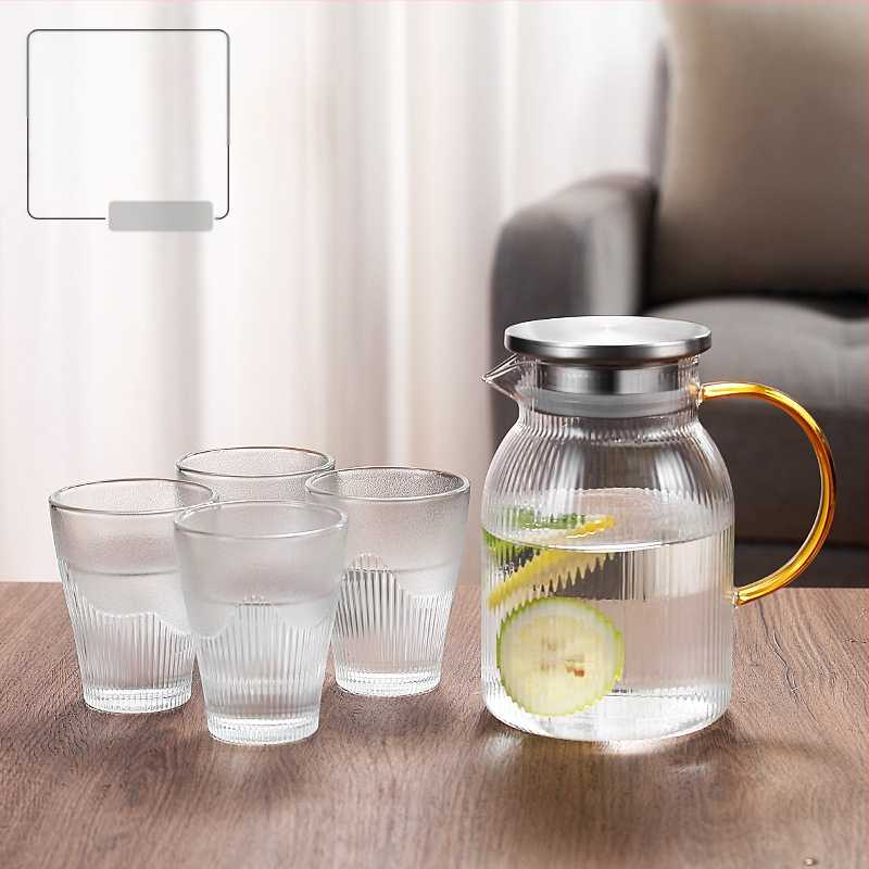 Šaltas virdulys su dideliu borosilikatinio stiklo kiekiu, vėsus virdulys, buitinis sutirštintas šaltas virdulys, atsparus aukštai temperatūrai ir karščiui, paprastas permatomas šaltas virdulys