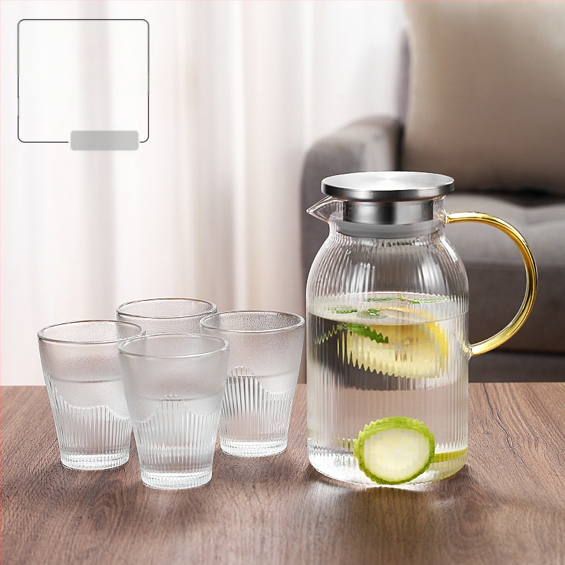 Šaltas virdulys su dideliu borosilikatinio stiklo kiekiu, vėsus virdulys, buitinis sutirštintas šaltas virdulys, atsparus aukštai temperatūrai ir karščiui, paprastas permatomas šaltas virdulys