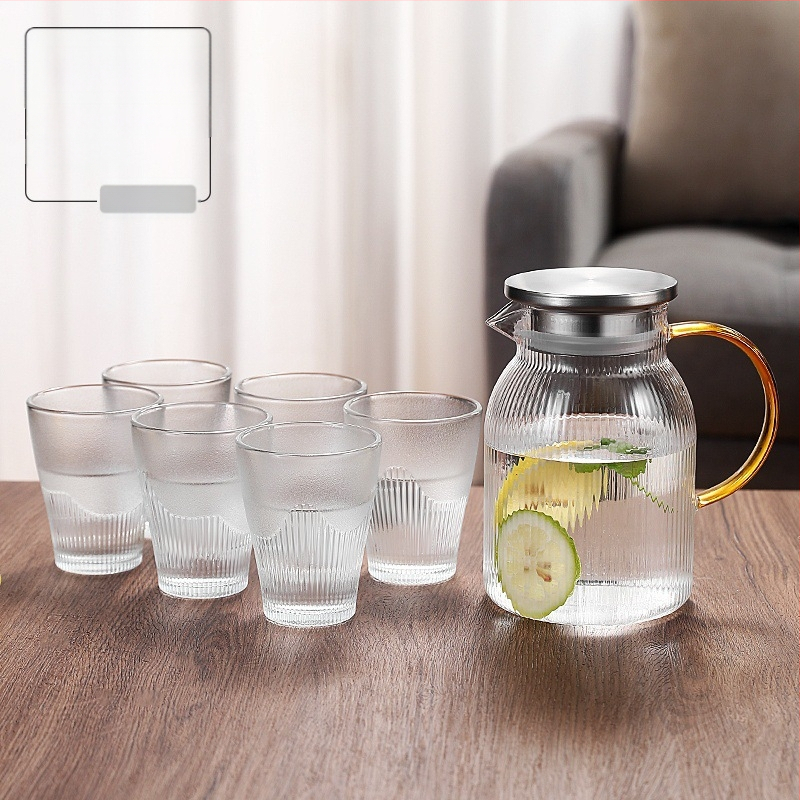 Šaltas virdulys su dideliu borosilikatinio stiklo kiekiu, vėsus virdulys, buitinis sutirštintas šaltas virdulys, atsparus aukštai temperatūrai ir karščiui, paprastas permatomas šaltas virdulys