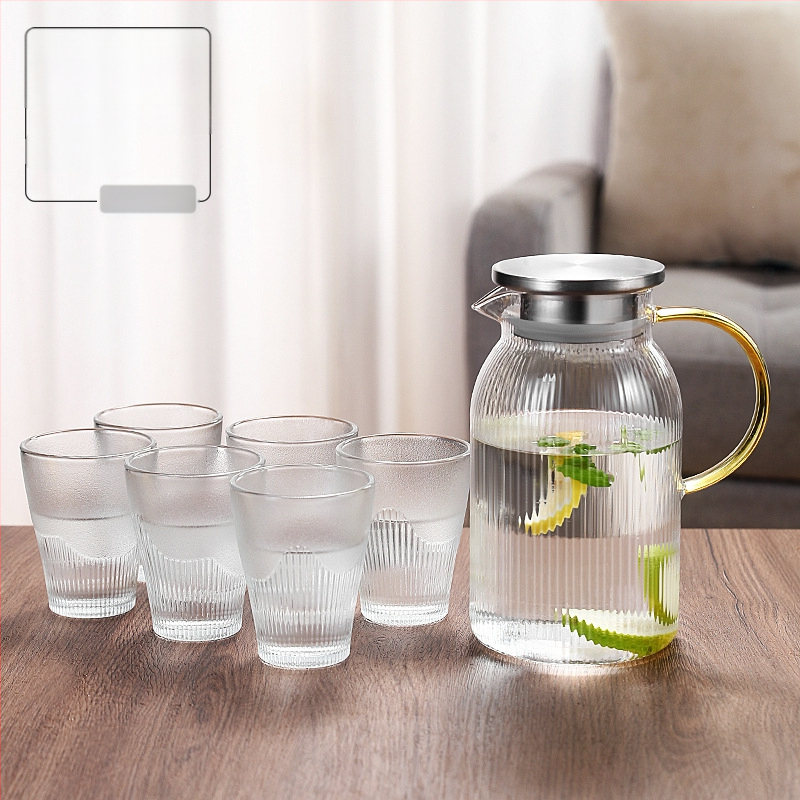 Šaltas virdulys su dideliu borosilikatinio stiklo kiekiu, vėsus virdulys, buitinis sutirštintas šaltas virdulys, atsparus aukštai temperatūrai ir karščiui, paprastas permatomas šaltas virdulys