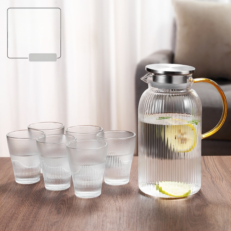 Šaltas virdulys su dideliu borosilikatinio stiklo kiekiu, vėsus virdulys, buitinis sutirštintas šaltas virdulys, atsparus aukštai temperatūrai ir karščiui, paprastas permatomas šaltas virdulys