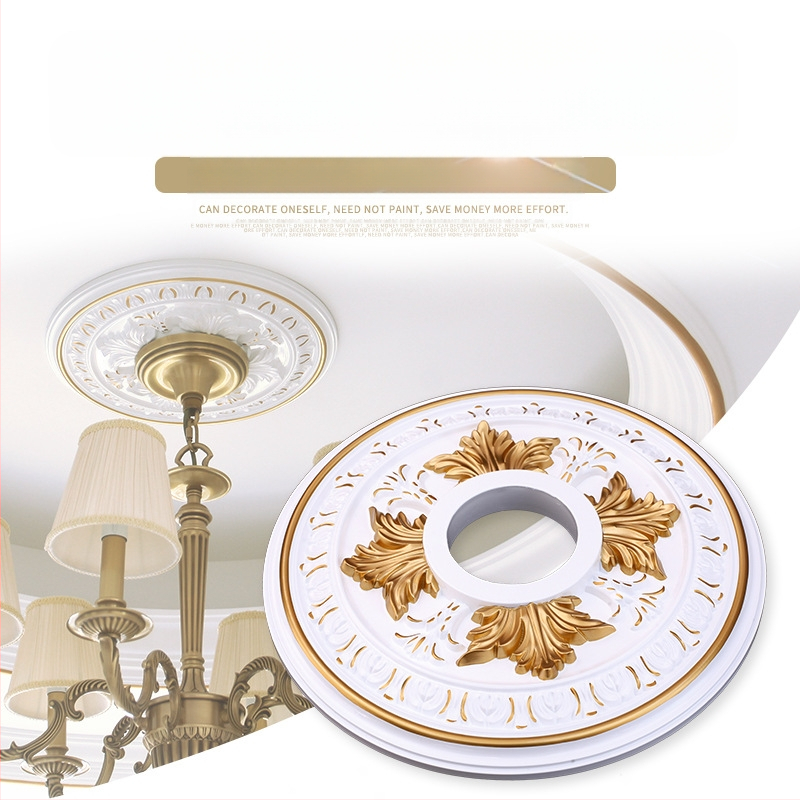 Plastikust terasest lambipaneel PU lae dekoratiivne laeketas kipsist ümmargune lambipaneel ehitusmaterjalist dekoratiivne lambipaneel