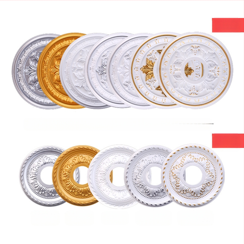 Plastikust terasest lambipaneel PU lae dekoratiivne laeketas kipsist ümmargune lambipaneel ehitusmaterjalist dekoratiivne lambipaneel