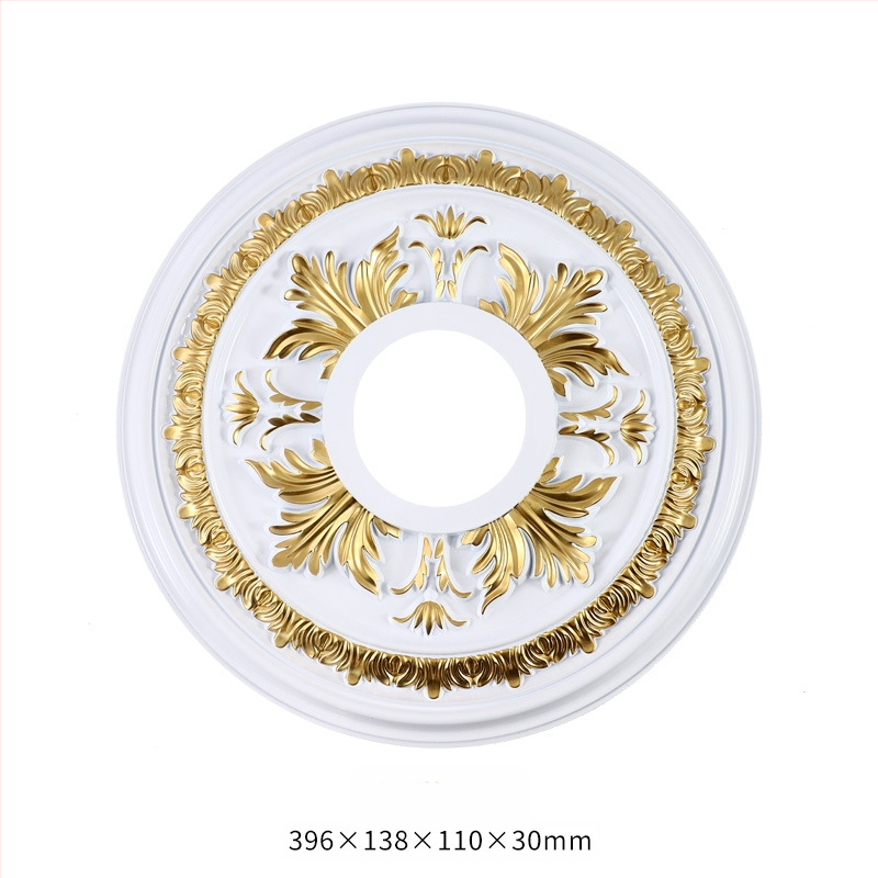 Plastikust terasest lambipaneel PU lae dekoratiivne laeketas kipsist ümmargune lambipaneel ehitusmaterjalist dekoratiivne lambipaneel